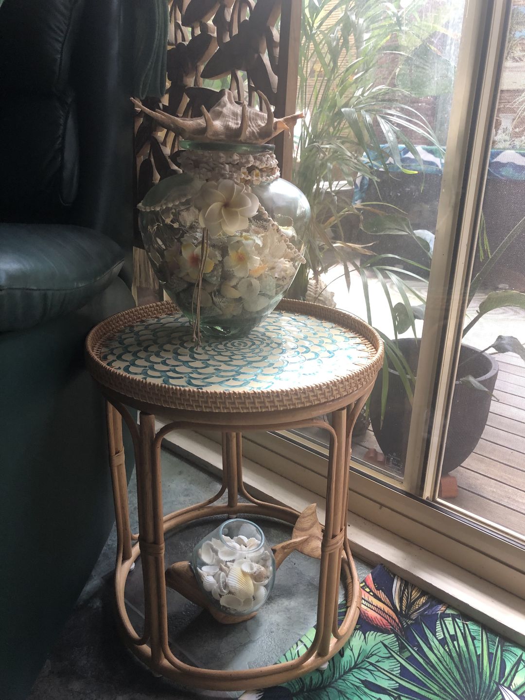 Customer photo review of Bloom Rattan Table