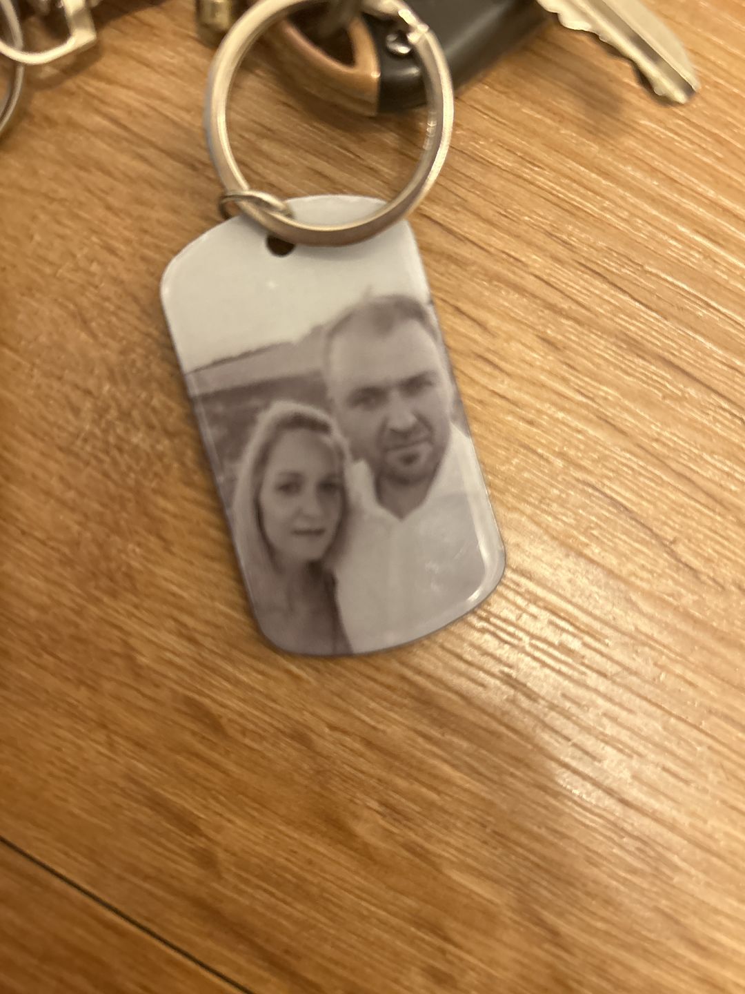Customer photo review of Personalisierter Military Schlüsselanhänger - Unser Tag
