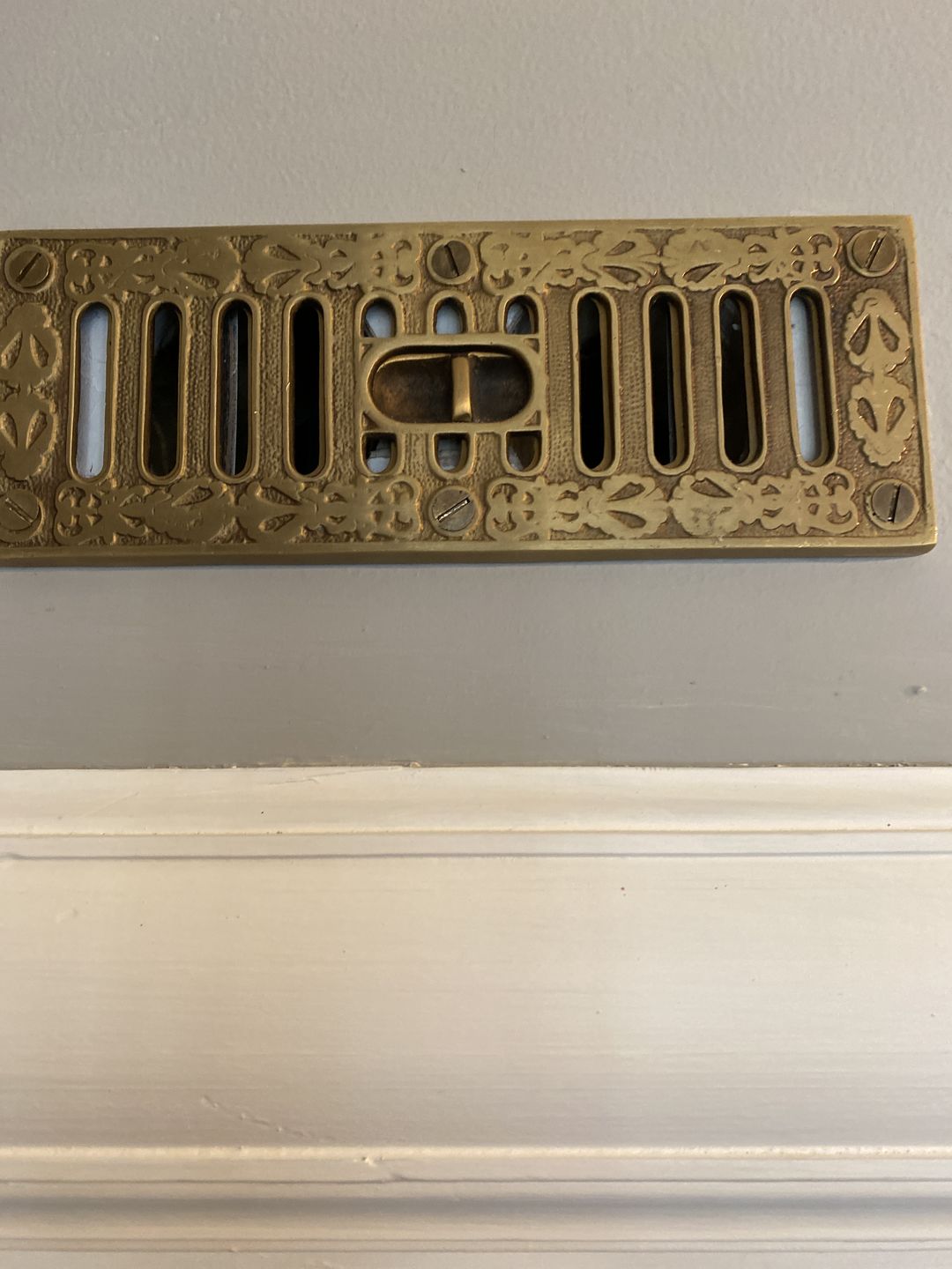 Customer photo review of Brass Kenrick Hit & Miss Air Vent · 9 x 3 Inch ·