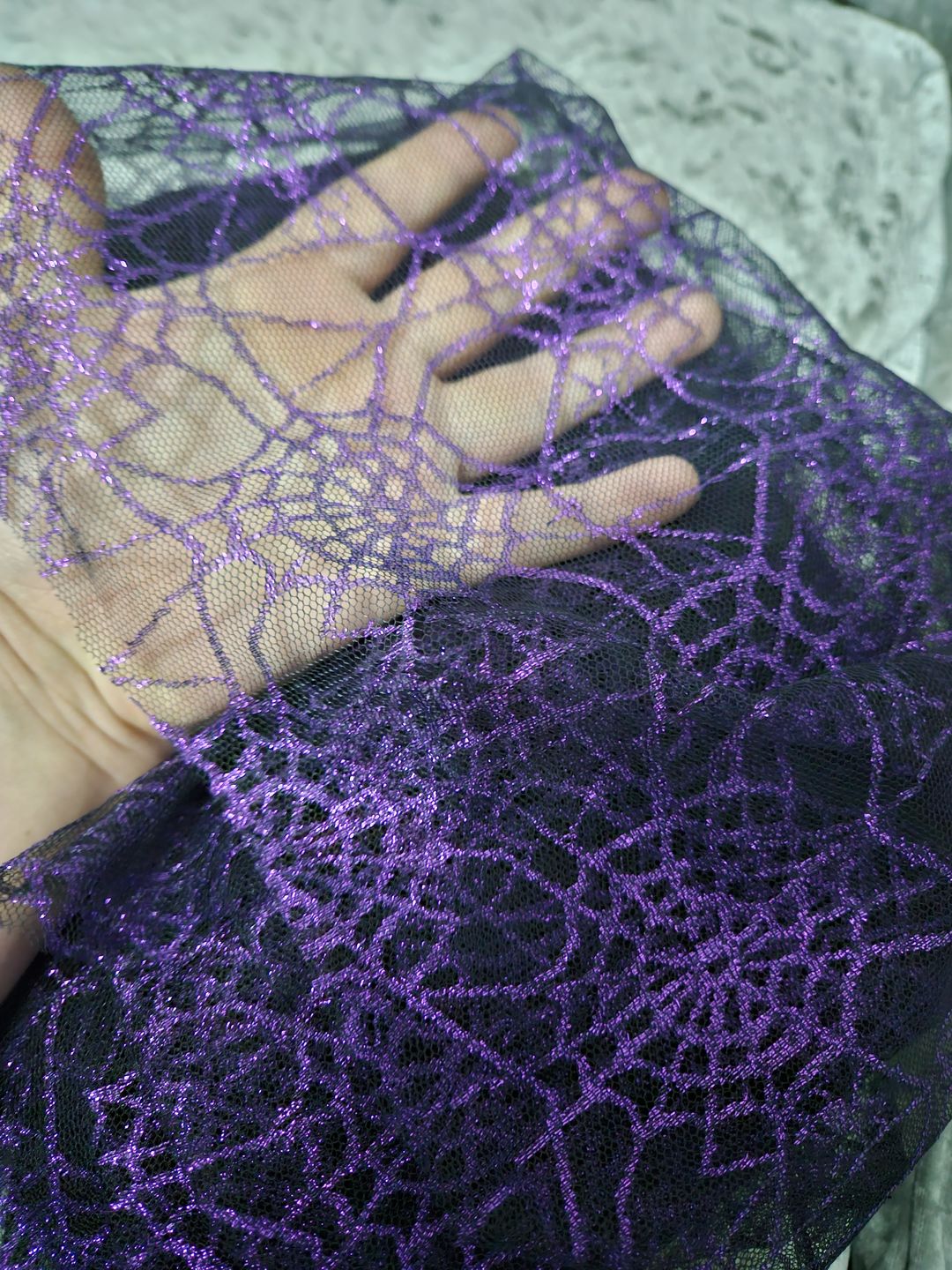 Customer photo review of Spider Web Net Fabric