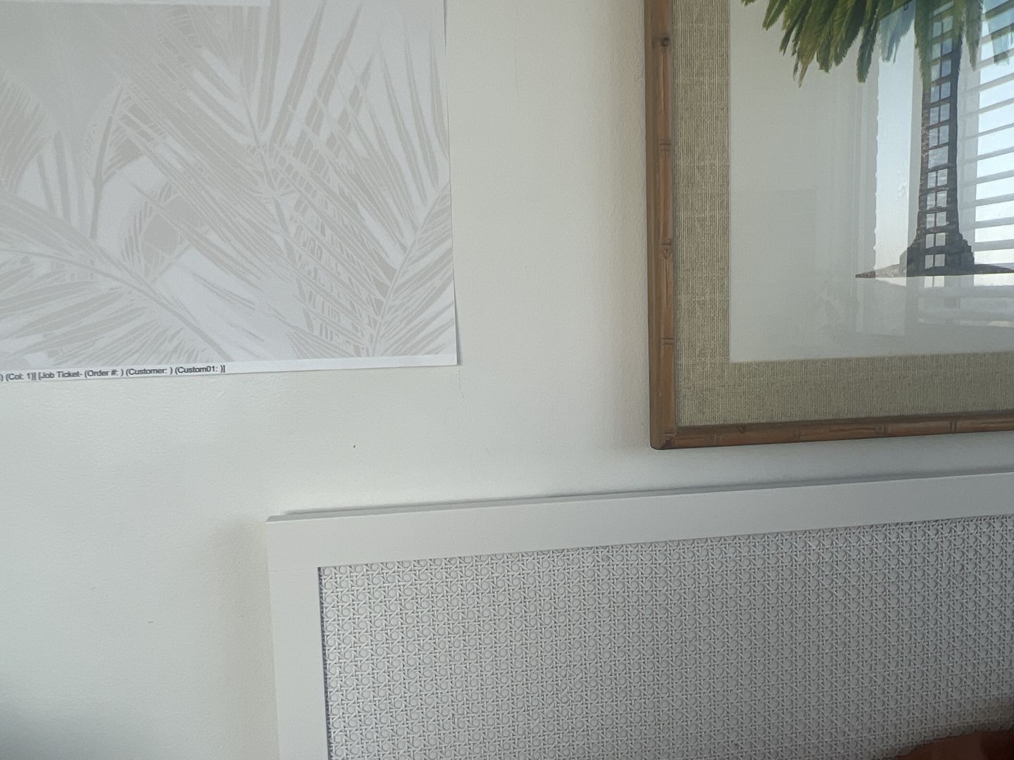 Customer photo review of Luxe Tropical in Sand Wallpaper