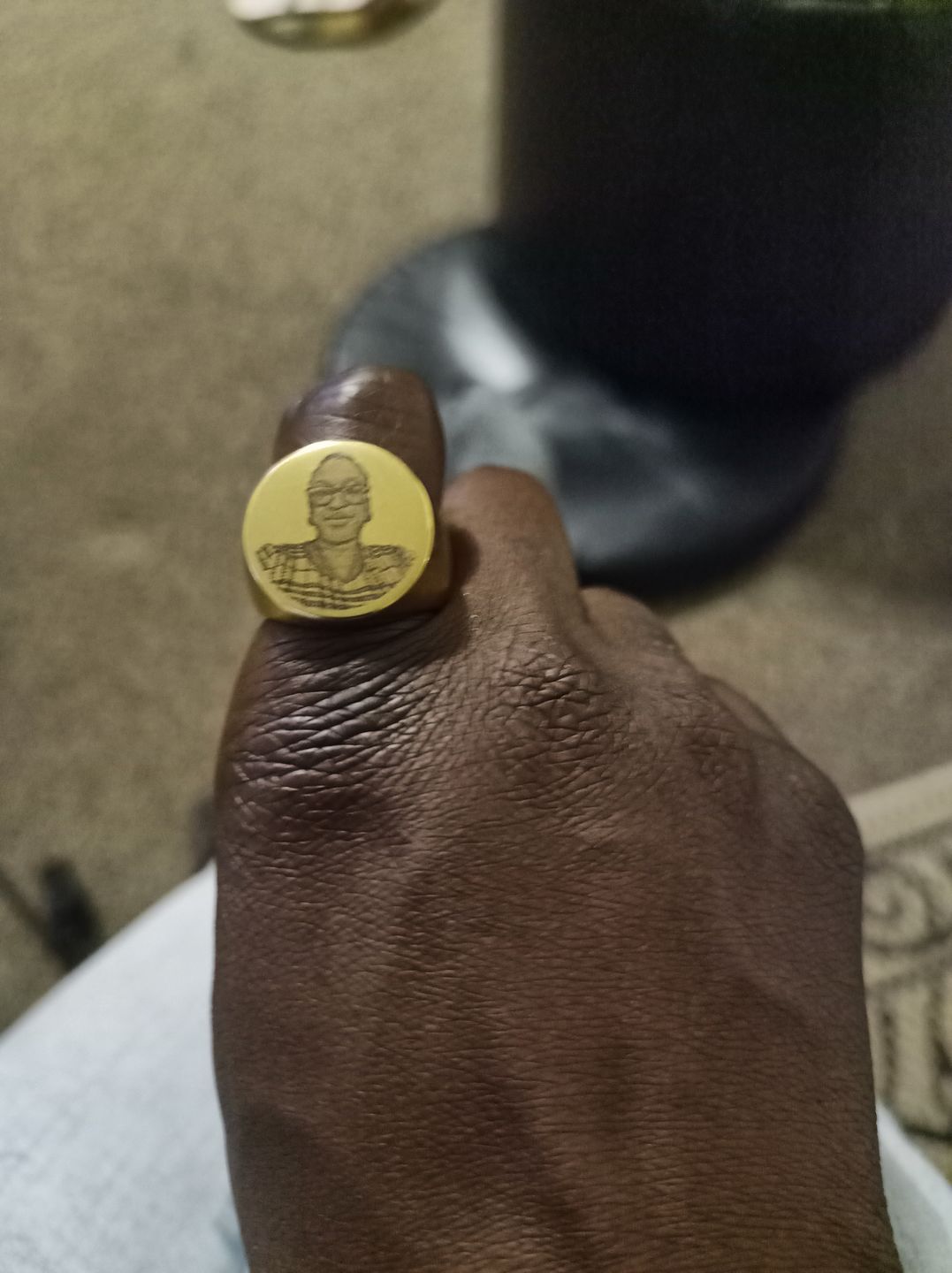 Customer photo review of Photo Ring in 18K Gold & Silver