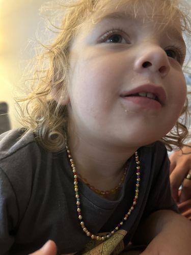 Customer photo review of Rainbow Piper Necklace