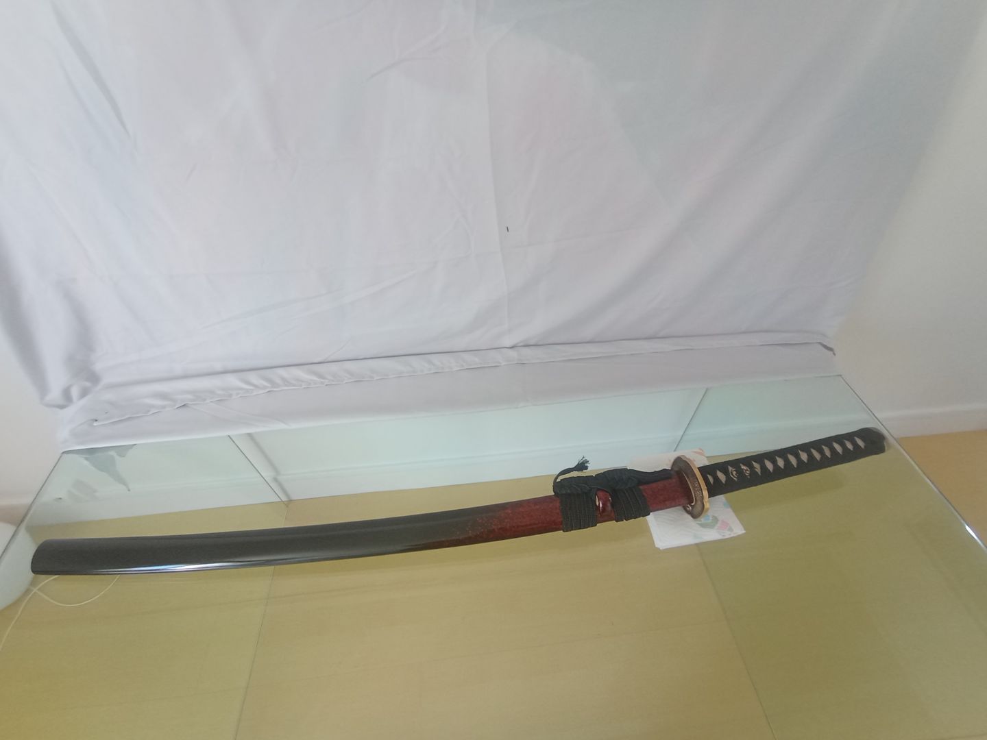 Customer photo review of The Surudoi Handmade Katana Extra Sharp Spring Steel Unokubi-Zukuri