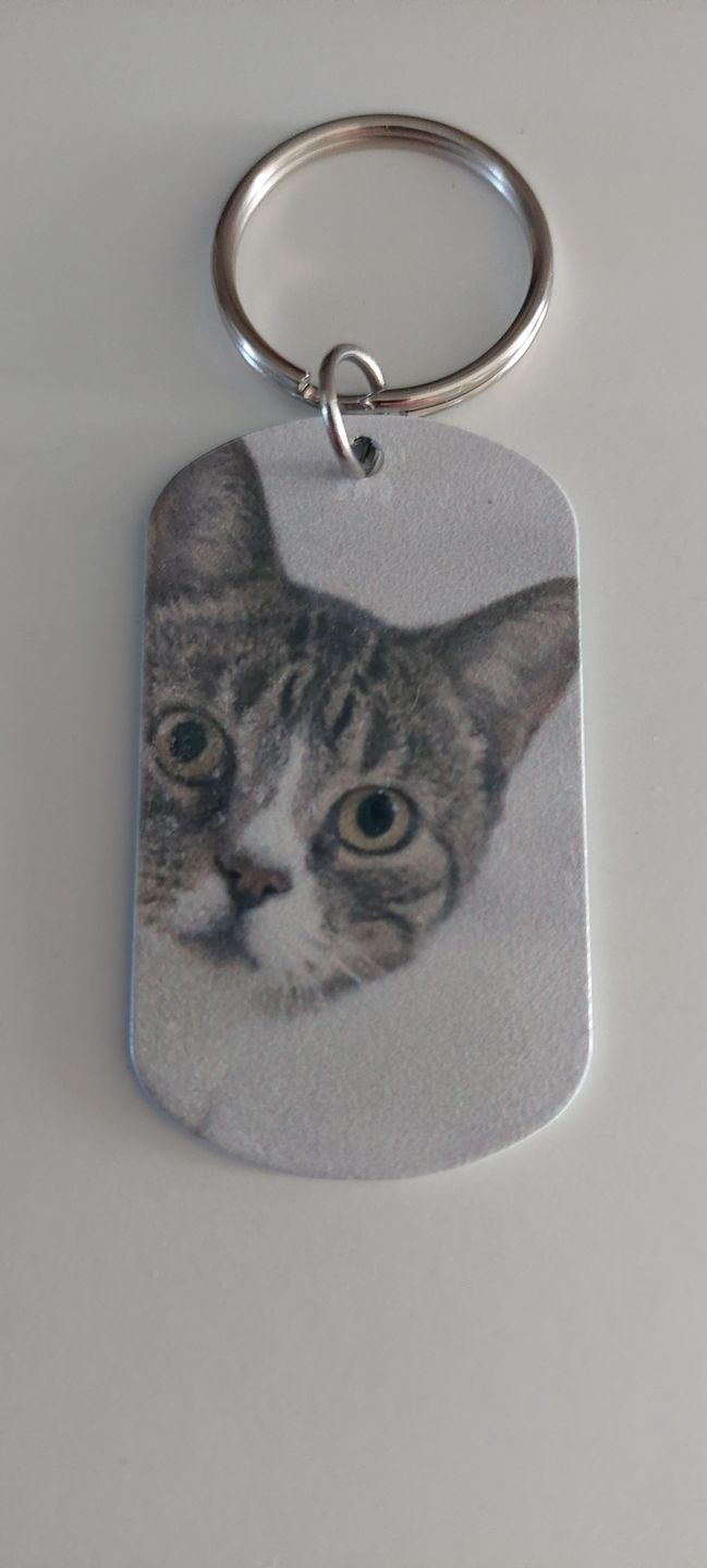 Customer photo review of Voor altijd in mijn hart  - Gepersonaliseerde Dog Tag Sleutelhanger