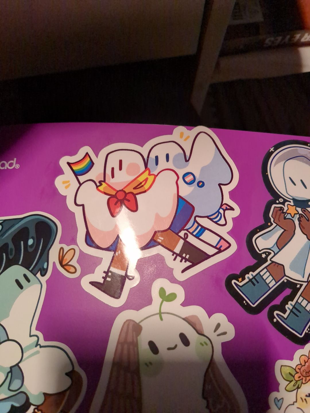Customer photo review of Pride Parade Ghost Stickers!