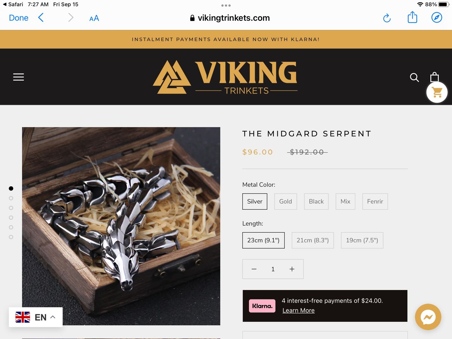 Customer photo review of The Midgard Serpent - Stainless Steel Bracelet