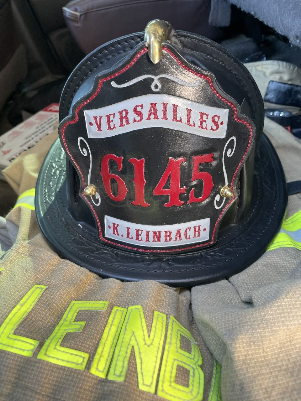 Customer photo review of 1st Due Leather Helmet Shield