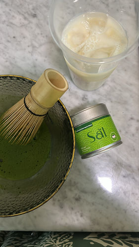 Customer photo review of Premium 1st Harvest Ceremonial Organic Matcha Can (30 g)