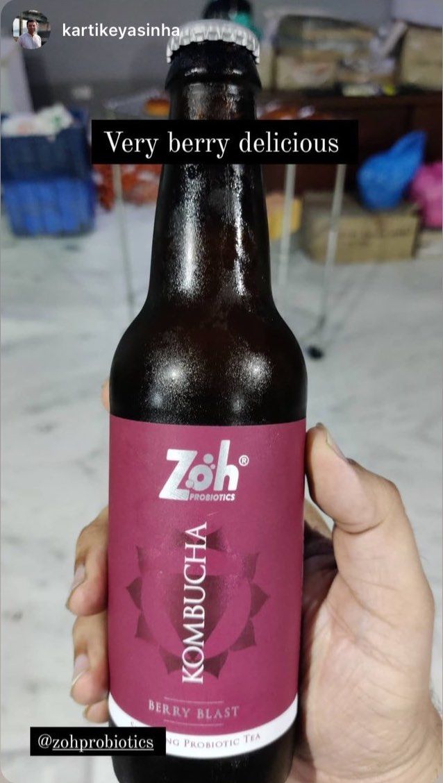 Customer photo review of Zoh Probiotics Berry Blast Kombucha: Gut-Boosting Probiotic Drink with Mixed Berries