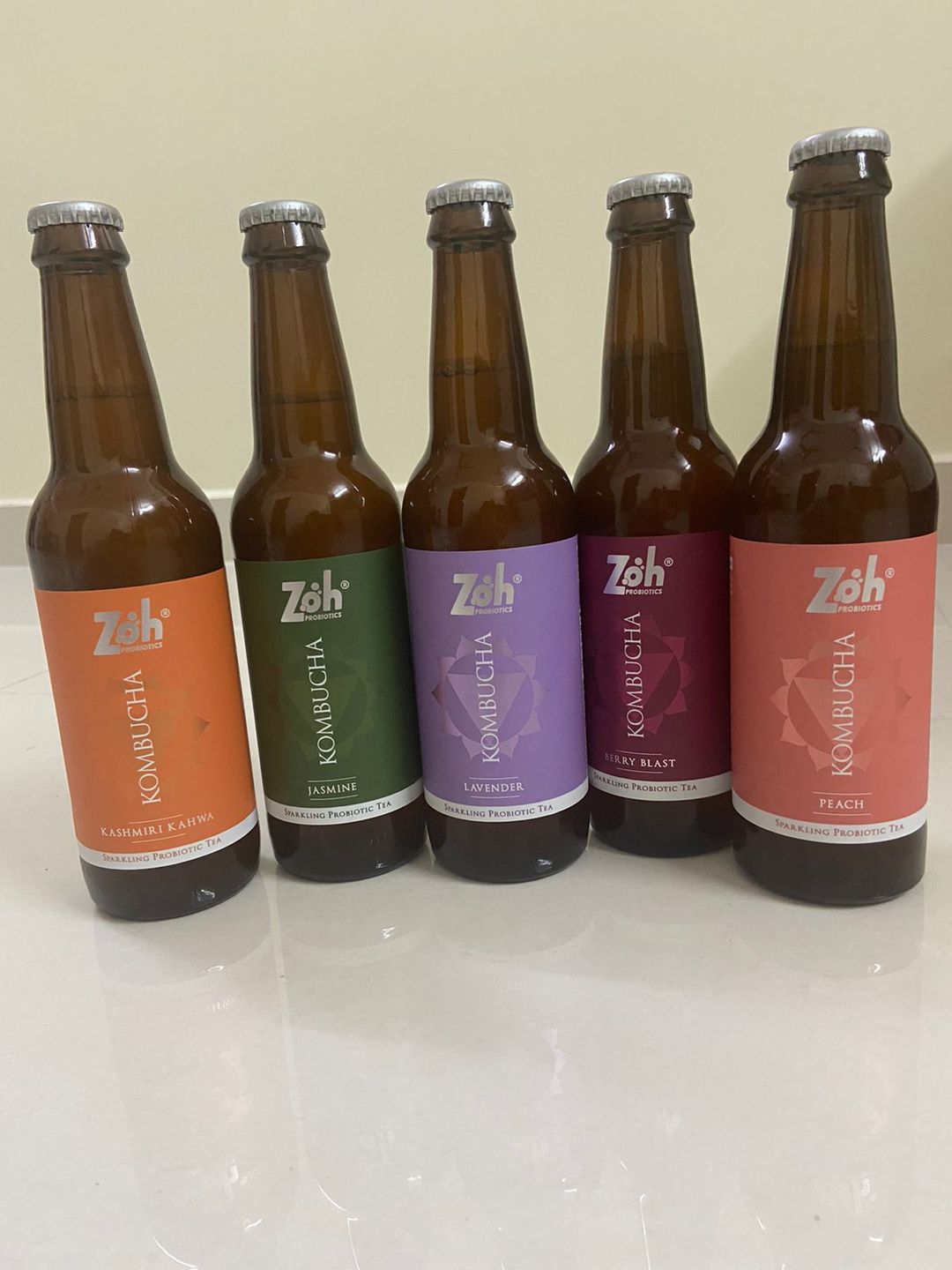 Customer photo review of Zoh Kombucha Sampler Pack - 9 Flavors for a Burst of Probiotic Goodness