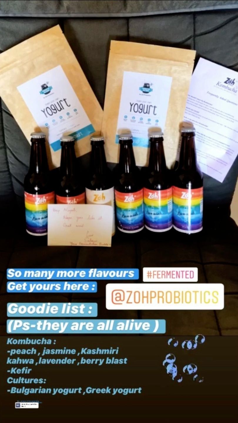 Customer photo review of Zoh Kombucha Sampler Pack - 9 Flavors for a Burst of Probiotic Goodness