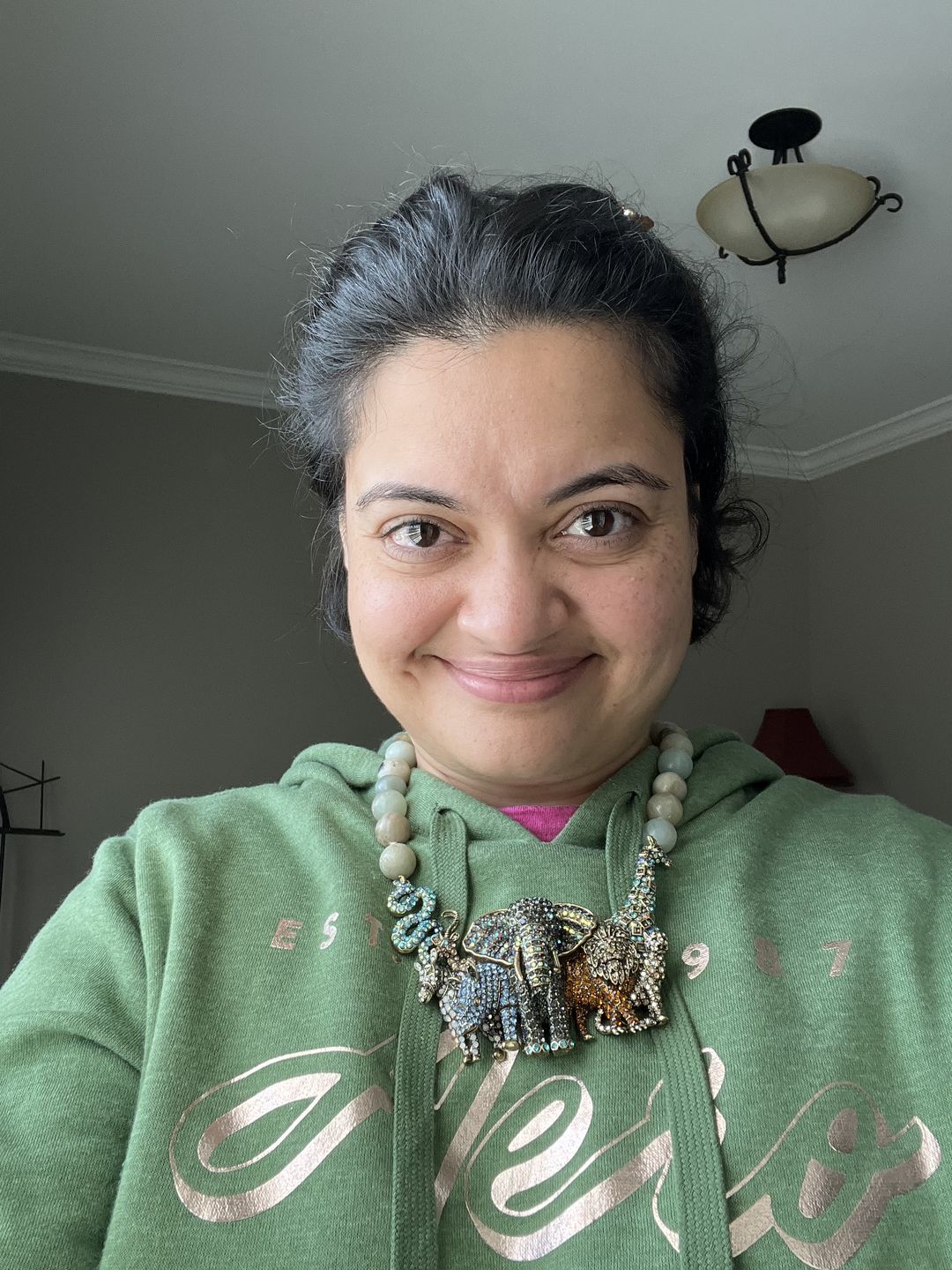 Customer photo review of HEIDI DAUS®"Unbroken" Beaded Crystal Multi-Station Necklace