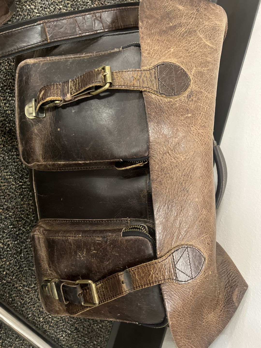 Customer photo review of Retro Buffalo Leather Briefcase