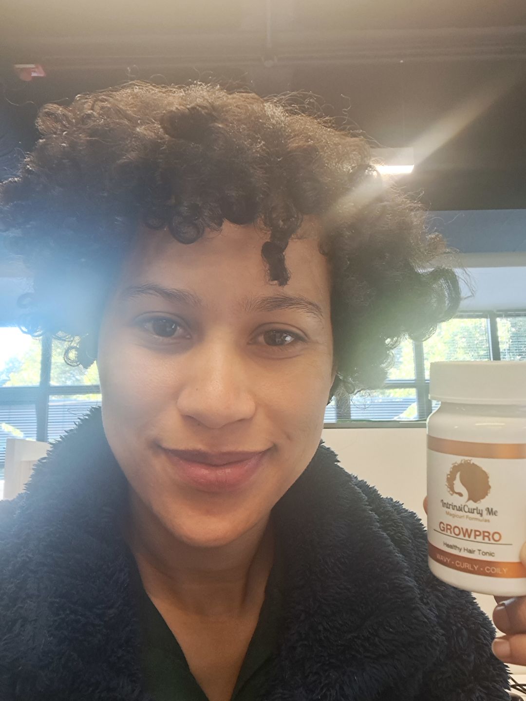 Customer photo review of GrowPro Healthy Hair Tonic