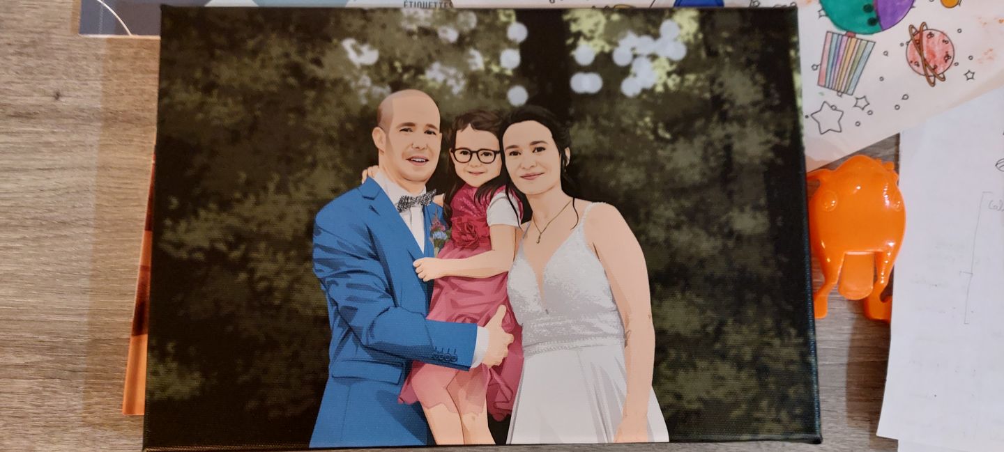 Customer photo review of Portrait Pop-Art ( sur toile )