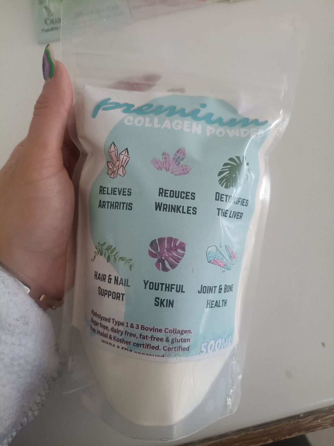 Customer photo review of 100 ml Stand-Up Pouch (Zipper) - Clear
