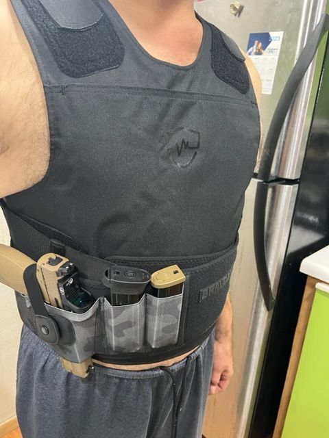 Customer photo review of BravoBelt Laser Fit Edition - Belly Band Holster for Concealed Carry | Compatible with Red Dot, Lasers & Tactical TLR Light Systems -Unisex (Camo)