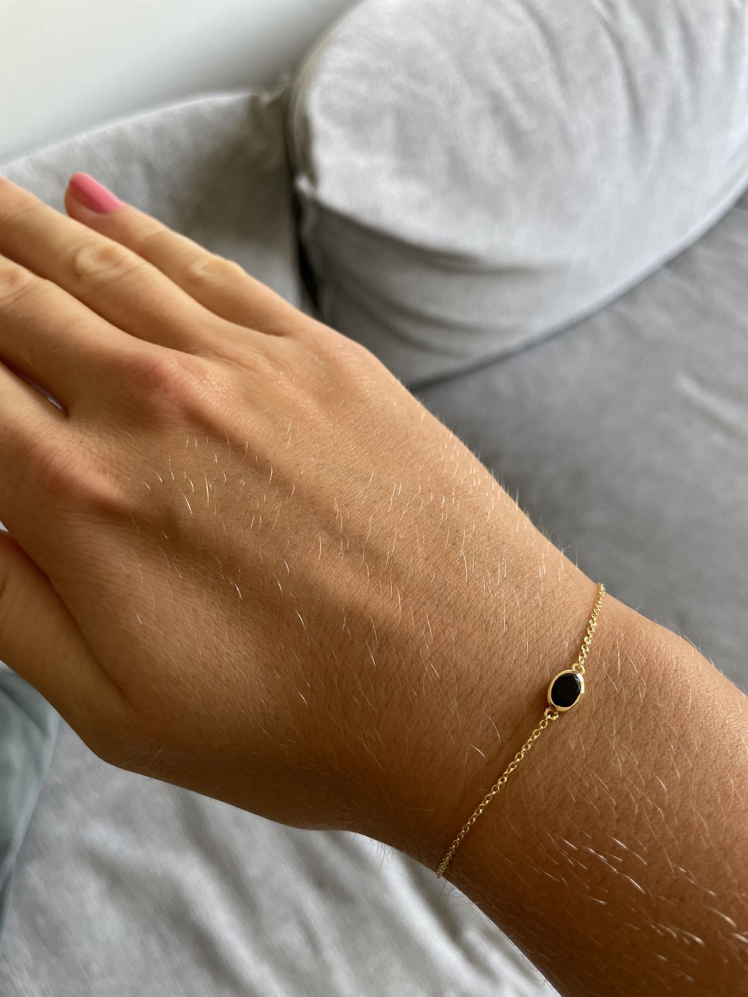 Customer photo review of Armband Juli Onyx Guld