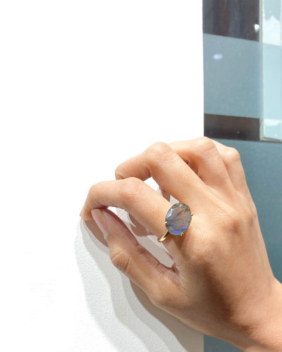Customer photo review of Labradorite Solitaire Ring 14k Gold Over 925 Silver Jewelry