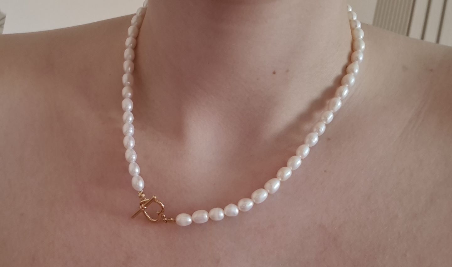 Customer photo review of Pearl Heart | Süßwasserperlen Kette