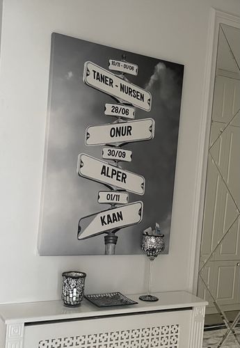 Customer photo review of ELİX™ Kişiye özel isimli kanvas tablo