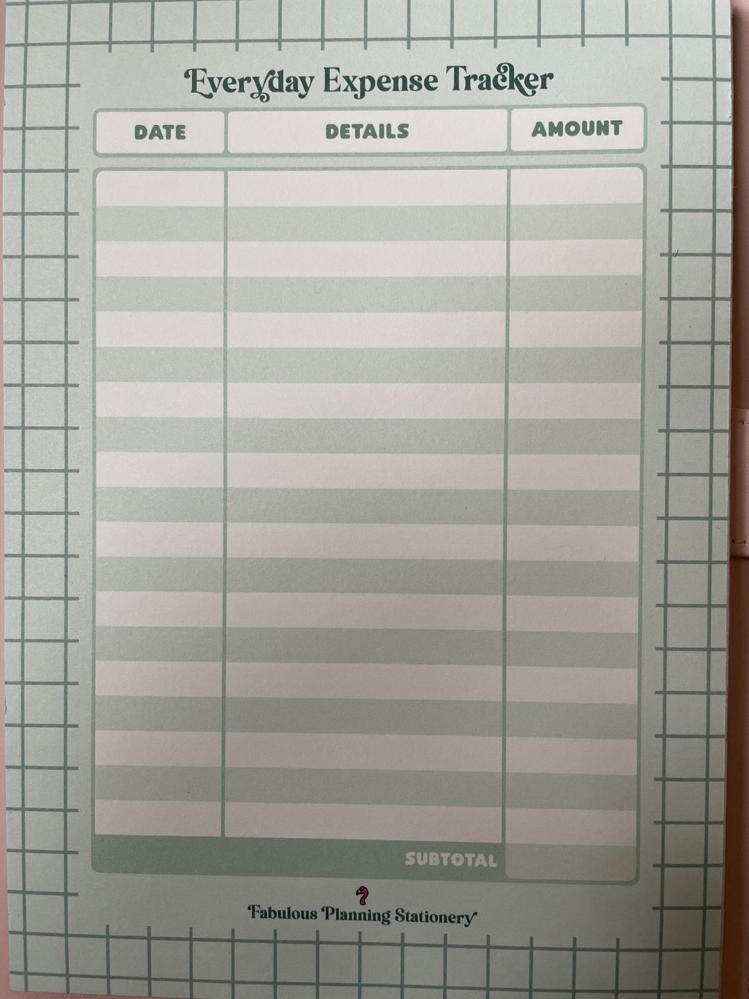 Customer photo review of Expenses Slide Pad