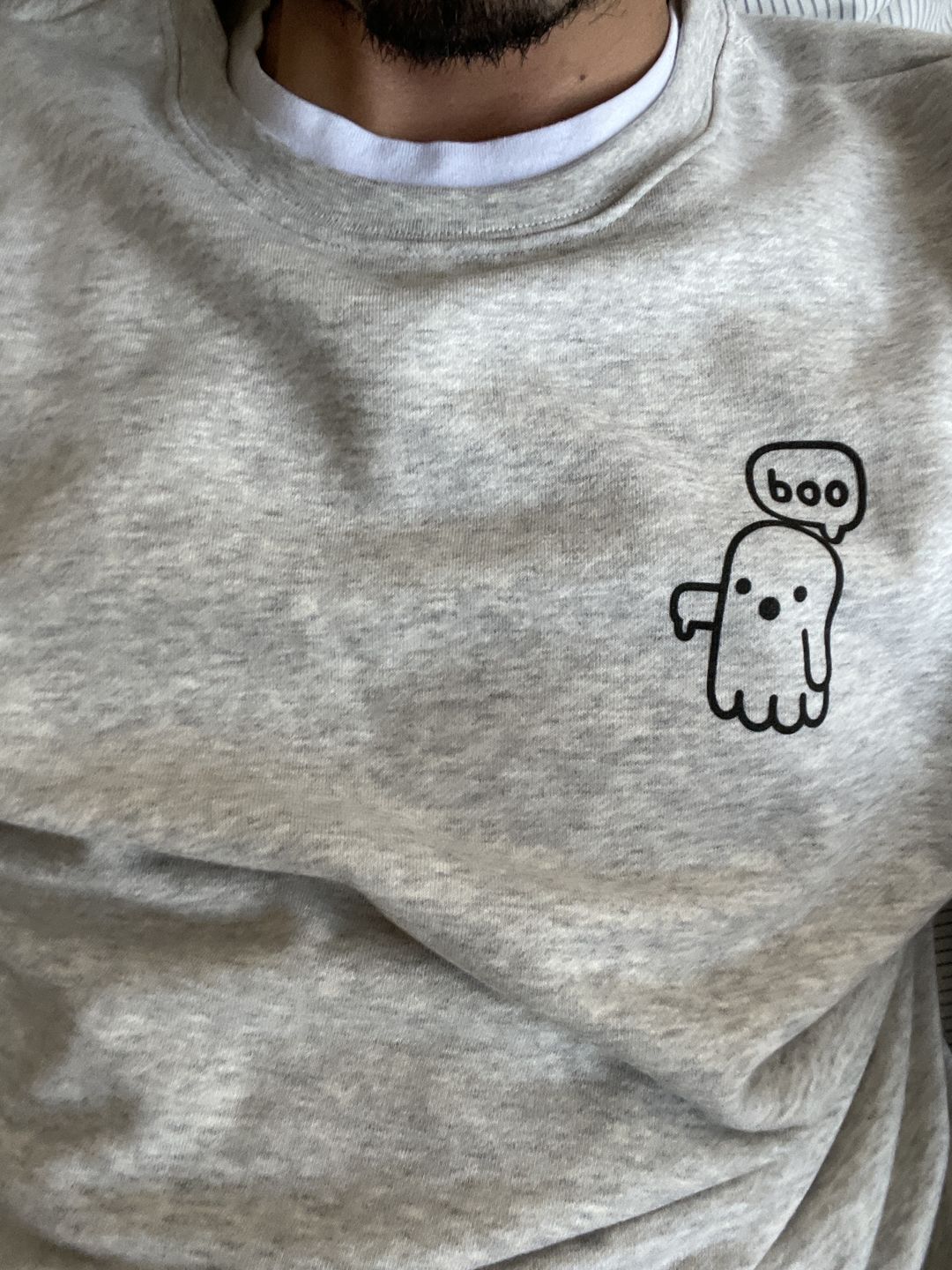 Customer photo review of Boo Ghost (Left Chest)