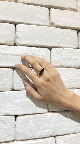 Customer photo review of Black Onyx Ring in 14k Gold Over Silver Jewelry
