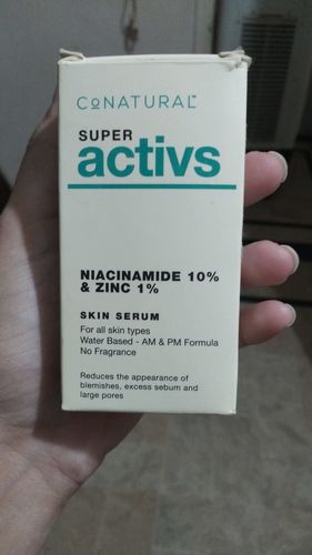 Customer photo review of Niacinamide 10% + Zinc 1% - Super Activs Skin Serum
