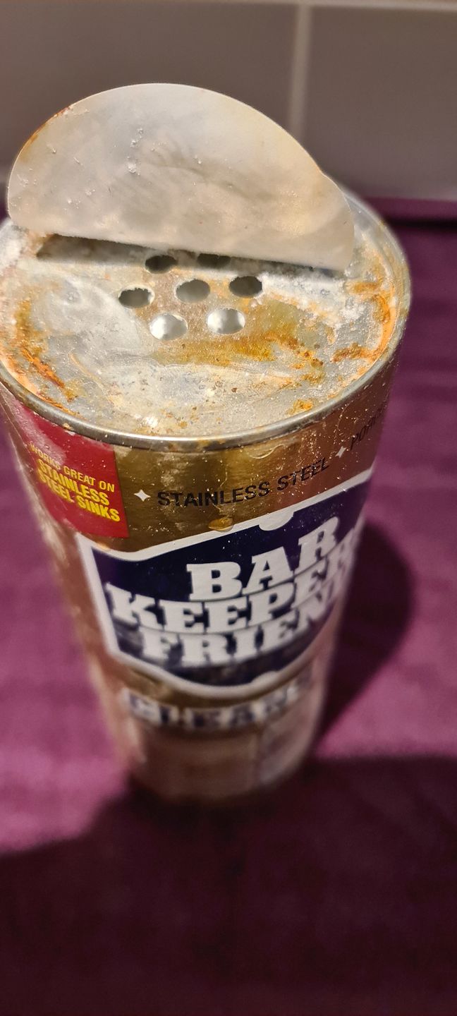 Customer photo review of Bar Keepers Friend Cleanser (Large) 595g