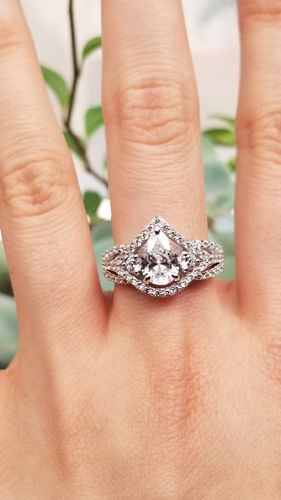 Customer photo review of Woven 3-Stone 1.3ct CZ Ring in Sterling Silver