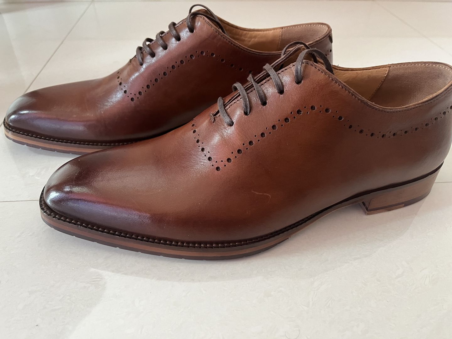 Customer photo review of Wholecut Oxfords - Brown