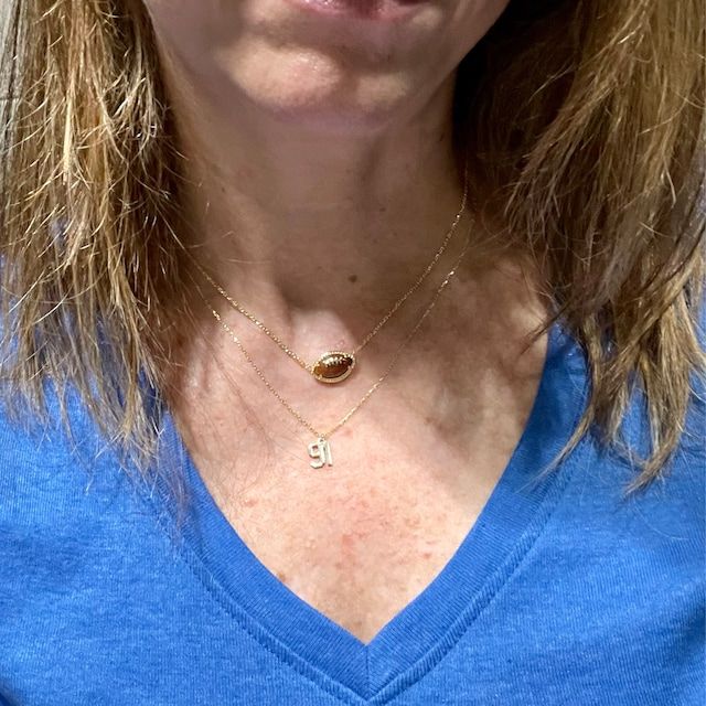 Customer photo review of Custom Number Necklace