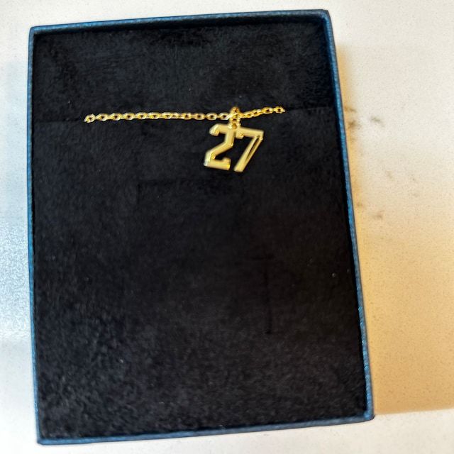 Customer photo review of Custom Number Necklace