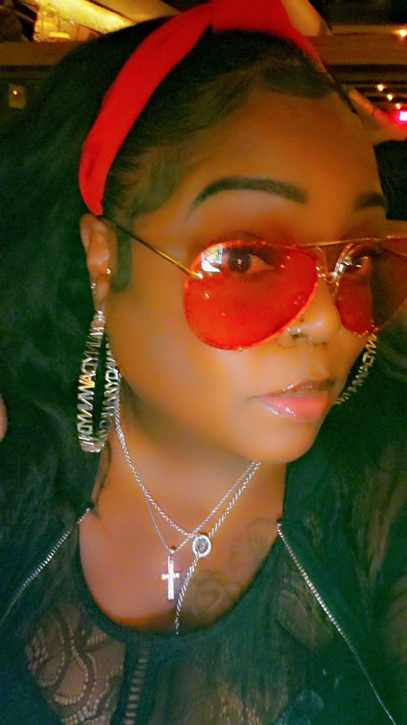 Customer photo review of Hoop Name Earrings