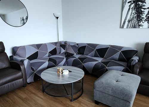 Customer photo review of L Shape Sofa Cover