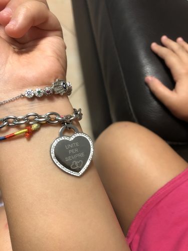 Customer photo review of Bracciale Cuore con frasi
