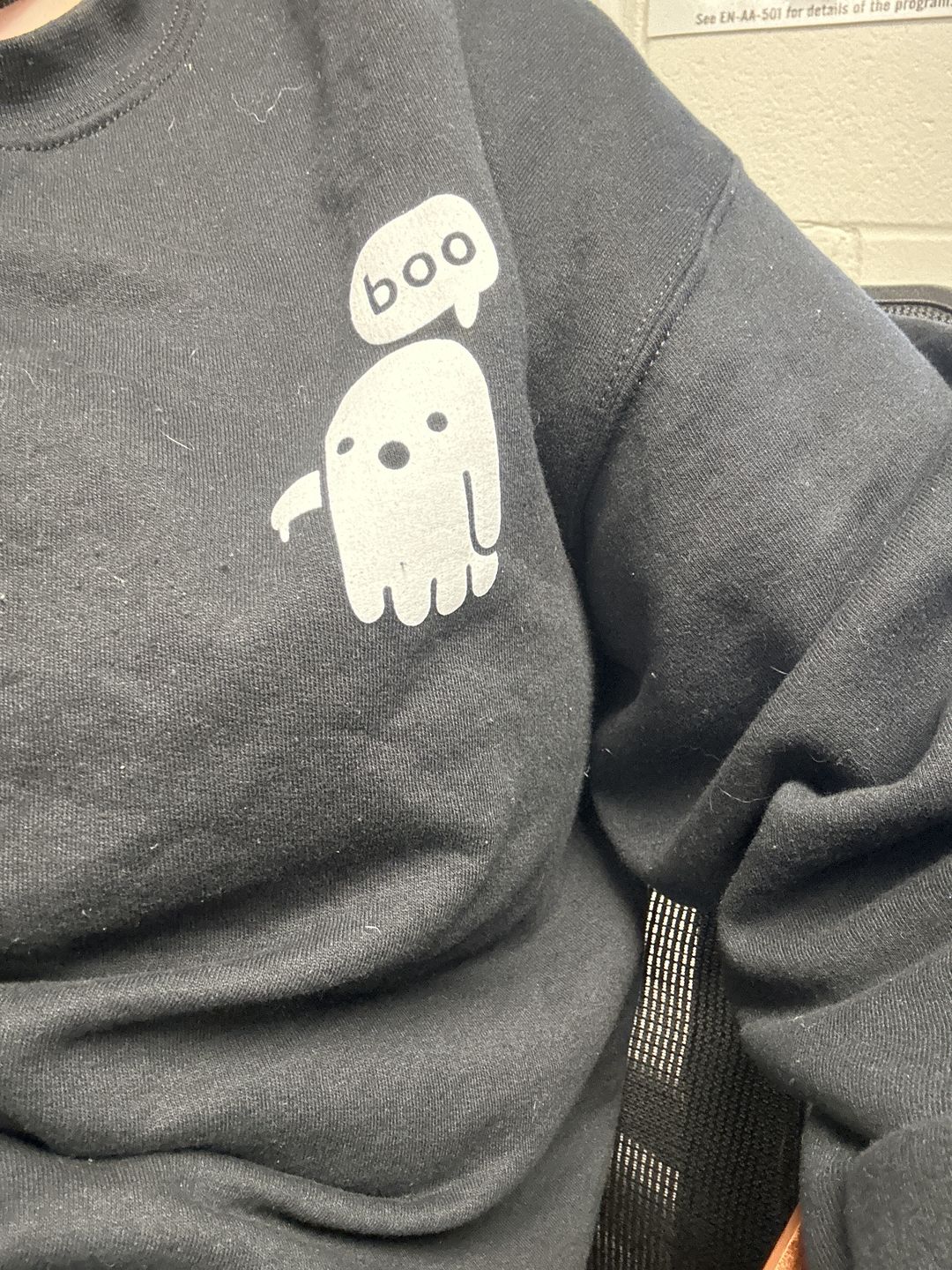 Customer photo review of Boo Ghost (Left Chest)
