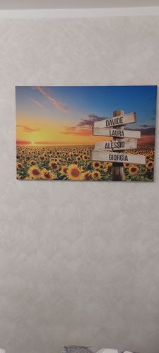 Customer photo review of TELA PERSONALIZZATA "GIRASOLE"