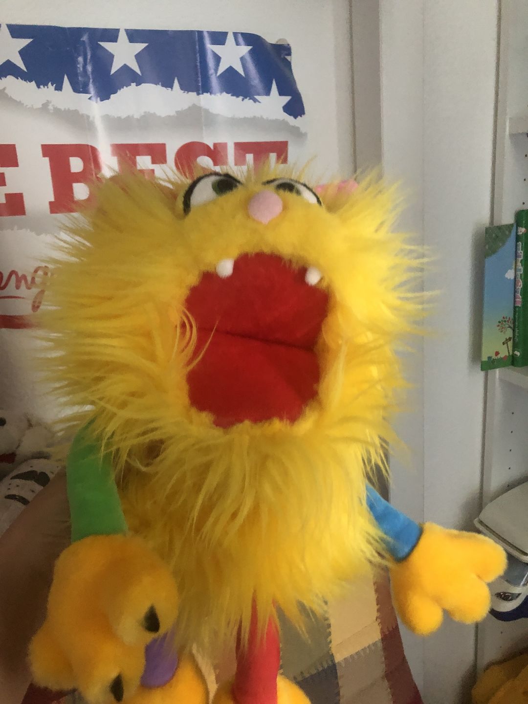 Customer photo review of Marionnette Chamicki Monstre Jaune