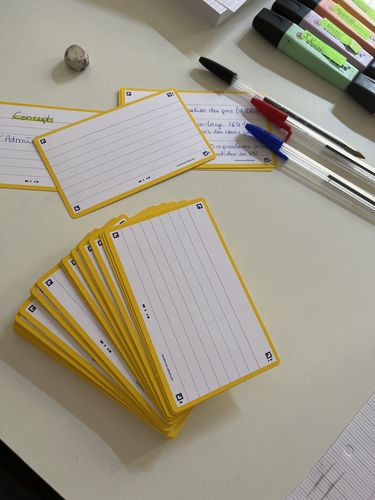 Avis photo d'un client sur Flashcards FLASH 2.0 OXFORD # 80 cartes 7,5 x 12,5 cm - ligné