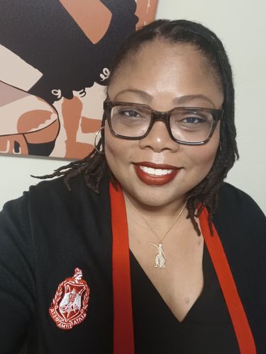 Customer photo review of Delta Sigma Theta - Fortitude necklace