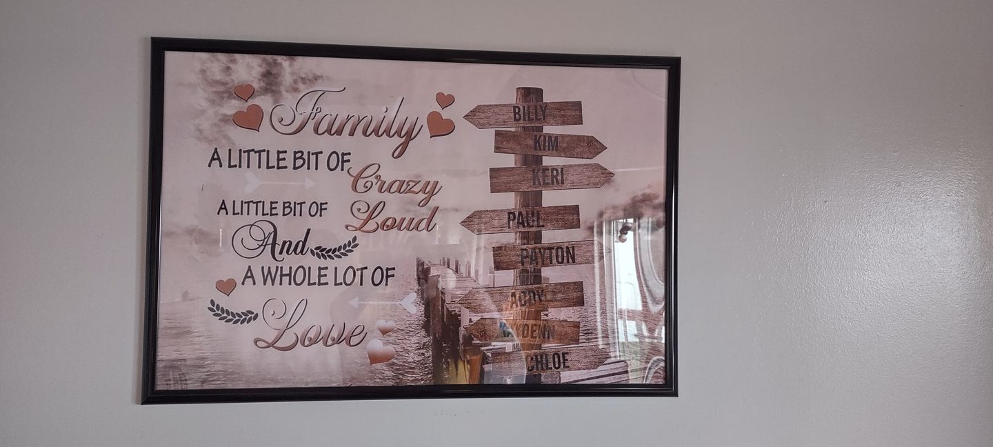 Customer photo review of Family A Little Bit Of Crazy - Personalized Canvas - Gift For Family