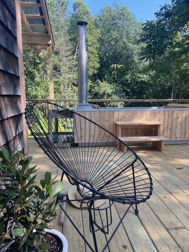 Customer photo review of Wood Burning Hot Tub
