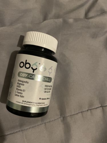 Customer photo review of OBY CALM Ashwagandha, Magnesio, Vitamina B1. GABA, L-Teanina y Lemon Balm