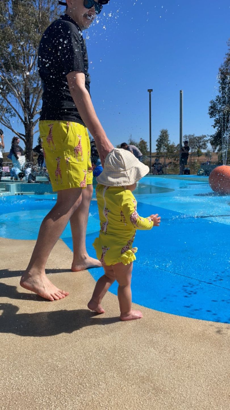 Customer photo review of Yellow Giraffe Men's Boardshorts