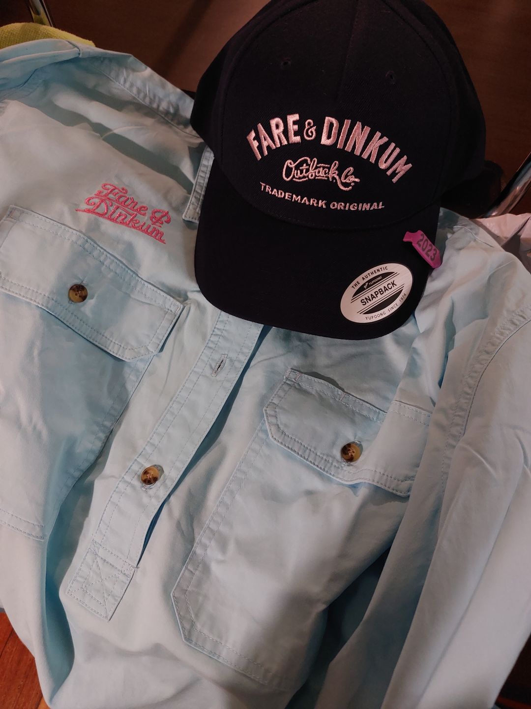 Customer photo review of Ladies Work Shirt Sky Blue