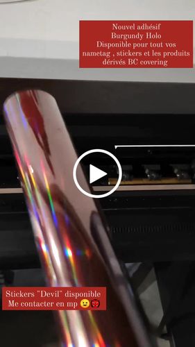 Customer video review of Bubble Free Holographic Glossy Rainbow Adhesive Vinyl