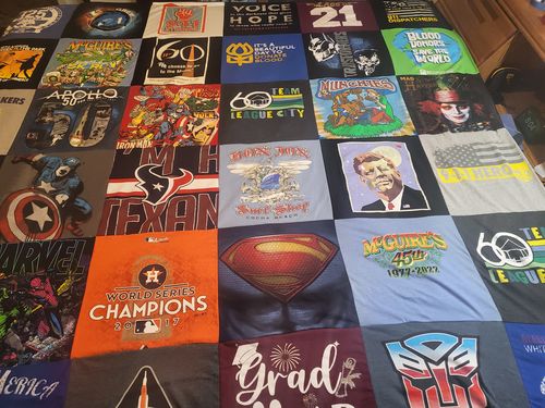 T-shirt quilt featuring houston texans by Lorene from TX